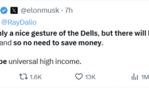 马斯克：AI将创造“全民高收入” 存钱将变得不再必要！